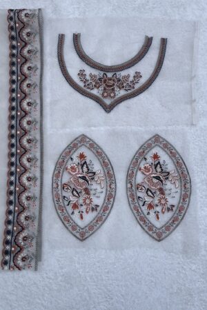 Neckline  1.5 Yard hemline Pair of Motifs