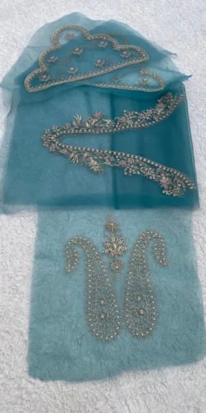 Ethnic set ( Neckline, pair of motifs for sleeves, Back bunch)