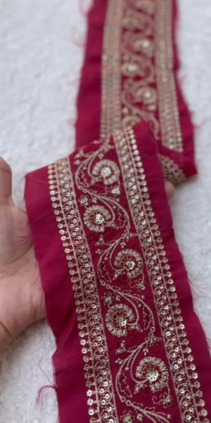 1 Yard Tilla and Sequence Embroidery Embroidery Border