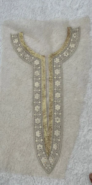 Fancy Neckline Offwhite