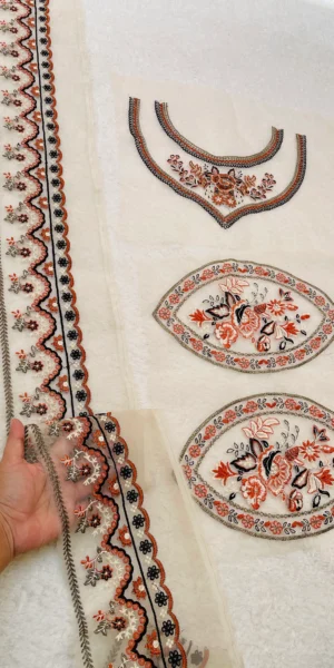 Set( Neckline, pair of bunches,1.5 yard Border)