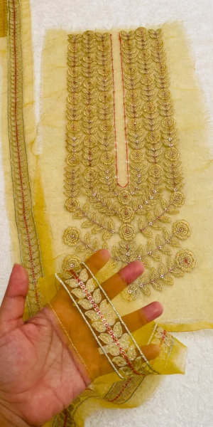 Fancy Yellow Set (Neckline & 2 yard thin line)